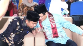 Wali Kota Parepare, Tasming Hamid dan Menteri Agama RI, Nasaruddin Umar.