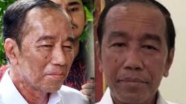 Ilustrasi wajah jokowi yang kena alergi kulit