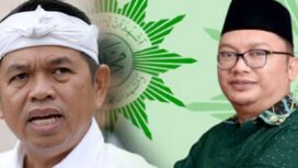 Gubernur Jawa Barat Dedi Mulyadi dan Sekretaris Pimpinan Wilayah Muhammadiyah Jawa Barat, Iu Rusliana